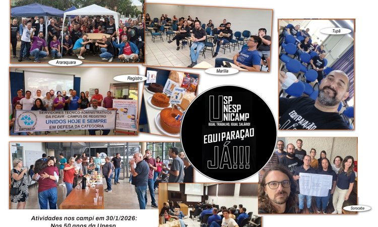 Sintunesp indica: Suspender a greve e manter a mobilização! Segue a luta por avanços na equiparação e por nossos direitos
