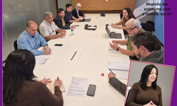 Sindicatos discutem termos de final de greve com reitoria. Garantia de reposição de atividades, sem prejuízo de nenhum segmento, é ponto consensual